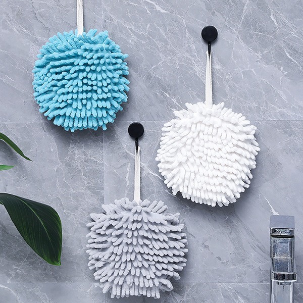 Chenille Håndklæde Blødt Absorberende Mikrofiber Køkken Badeværelse Gray