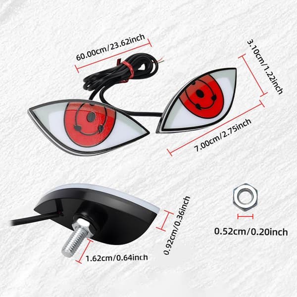 Motorcykel LED Devil's Eye Bakljus Dekorativt Ljus Stro A4