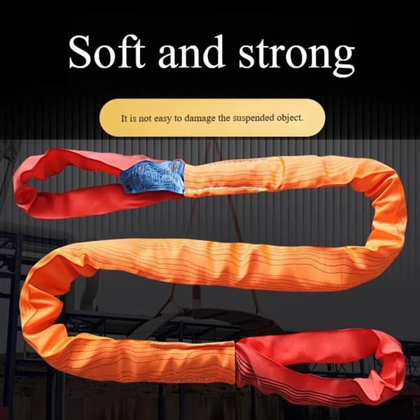 Fleksibel løftestropp med doble spenner 1T polyester Heavy D 1T1.5M