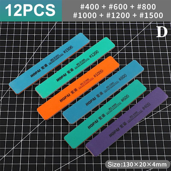 400 Mesh Til 1500 Mesh Semi-Stive Slibepinde Plastmodel P D