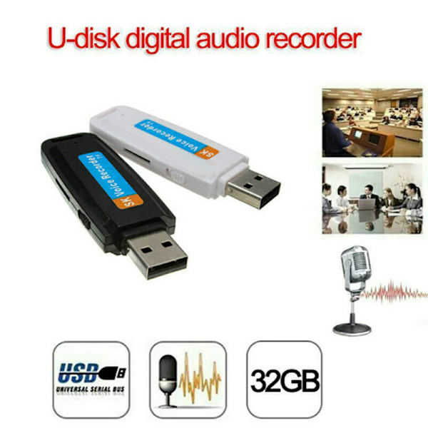 Mini USB Digital Pen Audio Voice Recorder Sanelukone With 32G Card