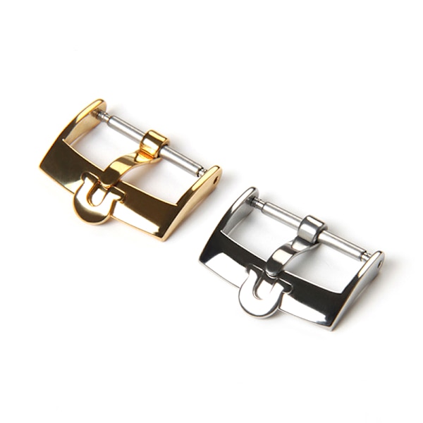 Klockstift i rostfritt stål Watch Watch Band Spänne Gold 16mm