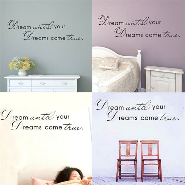 Dream Until Your Dreams Come True Sitat Vinyl Wall Sticker Deca