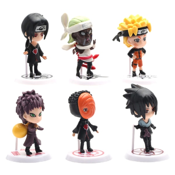 6 stk/sæt Naruto Shippuden Anime Action Figur Model