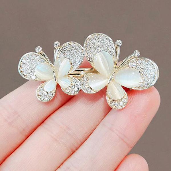 Rhinestone brocher til kvinder Opal Trendy Elegant Butterfly Bro