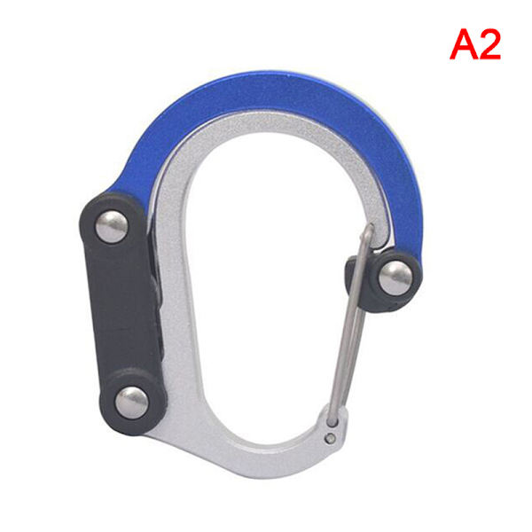 Hybrid Gear Clip - Karabinhage roterende krog Clip Non-Locking Str Blue