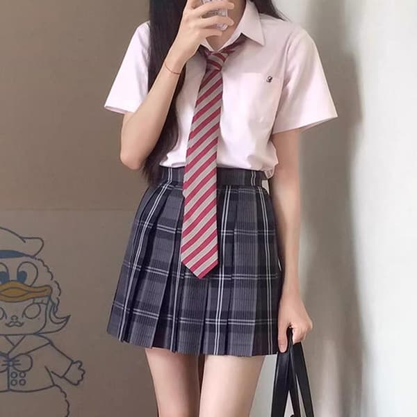 JK Slips for kvinner stripete halsslips stil for JK uniform langt slips A1