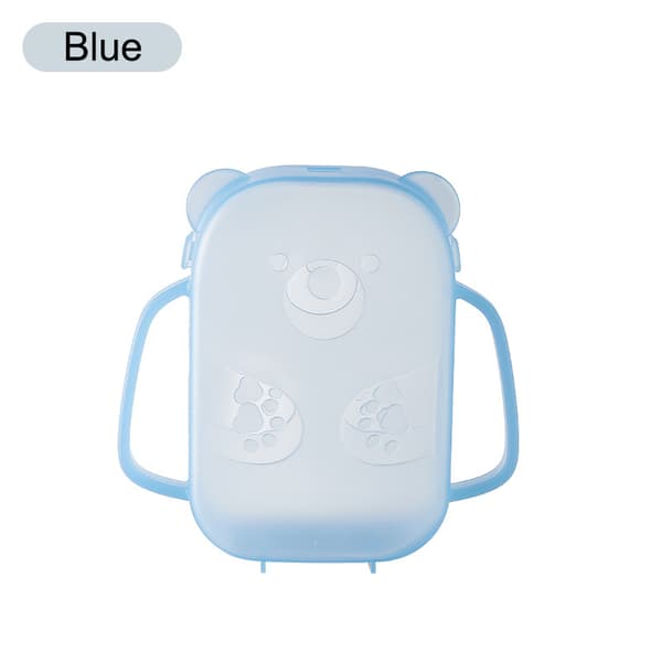 Praktisk poseholder Sølfri snackposeholder for småbarn Blue