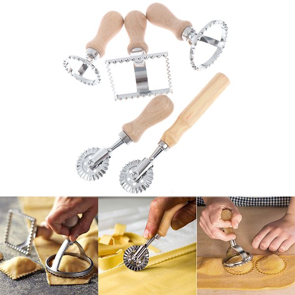 5 styles Pasta Hand-ting hine Relief Dumpling Embossing cake g E