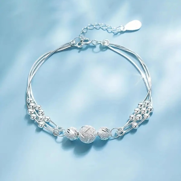 Lucky Beads Ball Flerlagers kedjearmband för dammode W