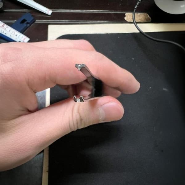 1 stk. tandet pincet præcist greb 125/140 mm manipulere sølv A2