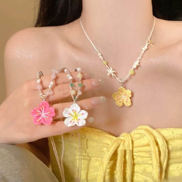 Boho lagerhalsband med pärlstjärnfisk och snäckor, choker med havstema A7