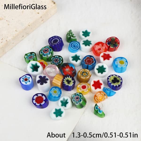 Sammensmeltning af dikroisk Millefiori Konfetti Opal Glasmaterialer til Gl A2