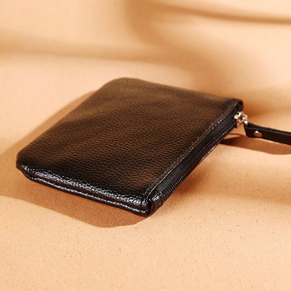 Myntväska kvinnlig PU-läder Ny handväska för miniplånbok Black