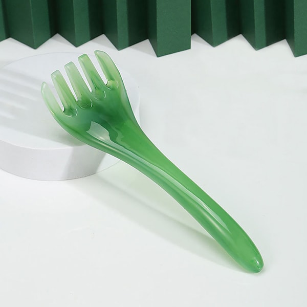 1PC Scalp Gua Sha For Body Nakke Leg Massasje Hode Massasjer Massa Green