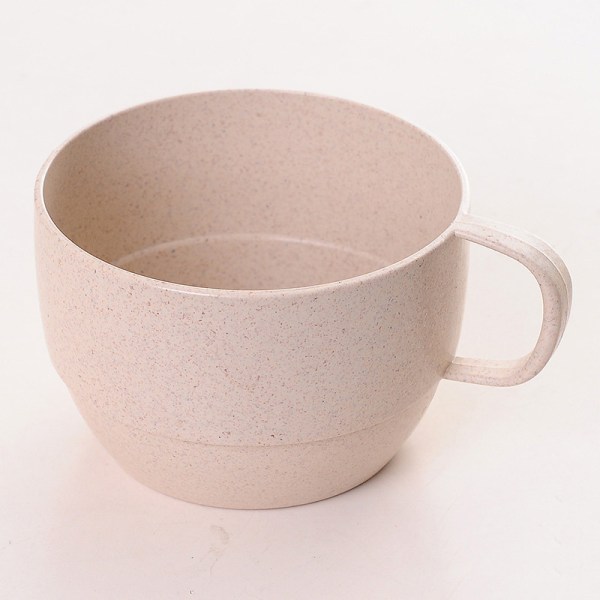 Nordic Style Plast Tekopp Kaffe Te Melk Drikkekopp Eco-frie Beige