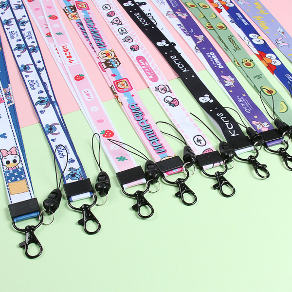 Heat Transfer Lanyard Cartoon Halterneck Rope Multicolor-A18