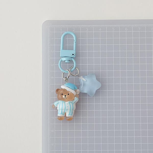 e Pyjamakarhu Avaimenperä Kawaii Hartsinalle Avaimenperä Tähdellä C A10