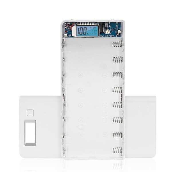 Gør-det-selv Power Bank Etui Sæt Uden Batteri LCD Display Dobbelt USB Ud A2