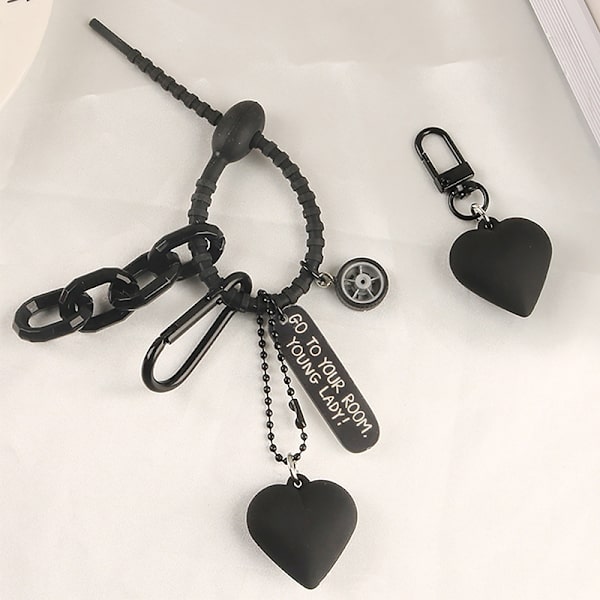 e Bow Tie Bear Keychain Love Pentagram Pendant Nøglering Car Bag C