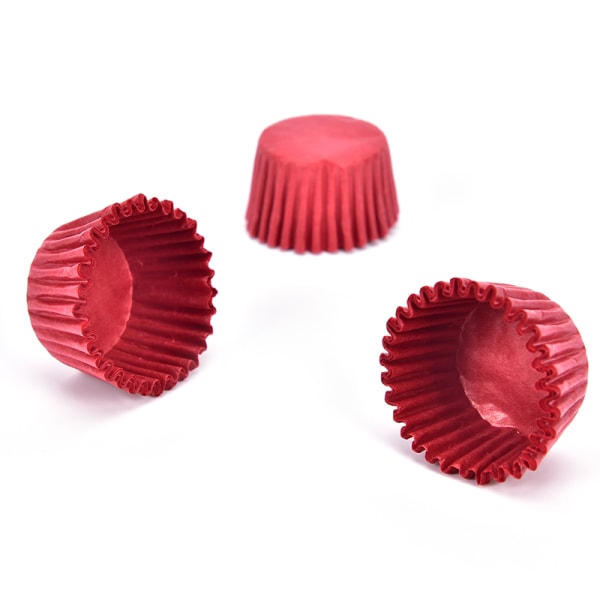 500 STK Mini Chocalate Paper Liners Baking Cupcake Cases Muffins red