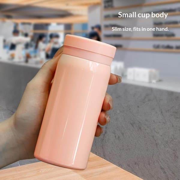 200 ml minitermospullo kahvimuki ruostumaton teräs eristetty Pink