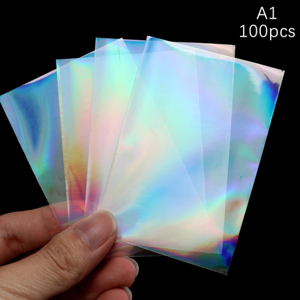 100 stk gennemsigtige Kpop Card Sleeves Stjerne Card Cover A4