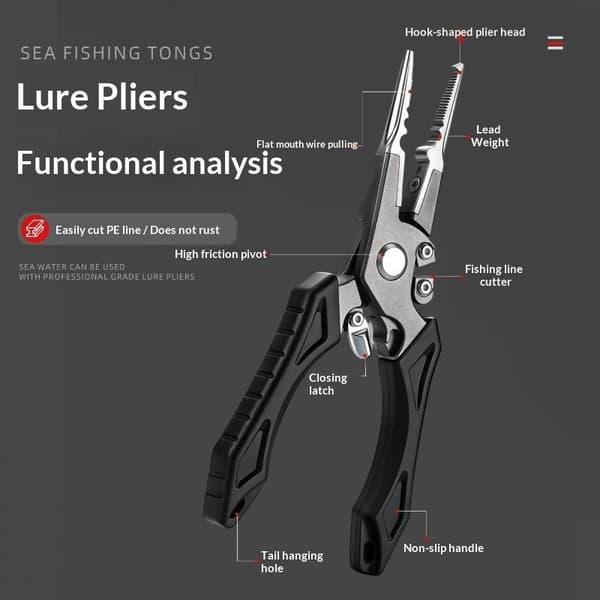 Fisketang Selvlysende Krokfjerner Flettet Linekutter Saks Tang A1