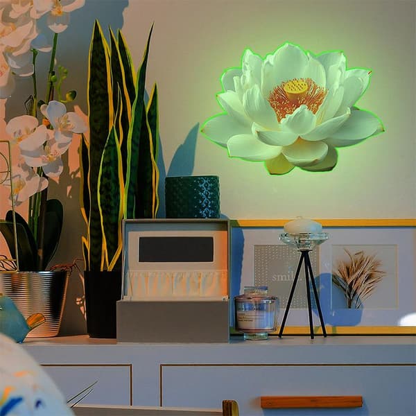 Pimeässä hohtava WC-tarra Lotus-seinätarra Itsekiinnittyvä A2