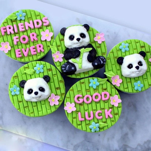 Bambus Panda Form Silikonform Dekorasjon Fondant Kake Chocol B