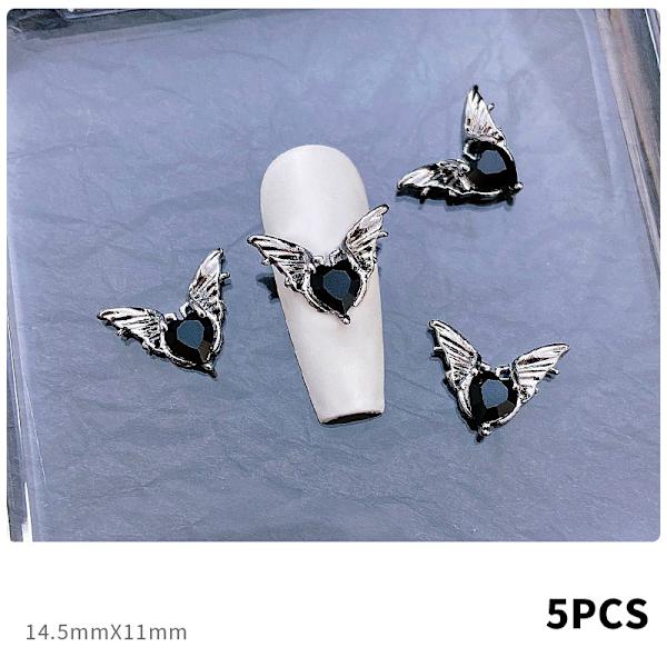 Tee itse nail art , 3d metalliseos, tumma kynsiristikkohämähäkki E