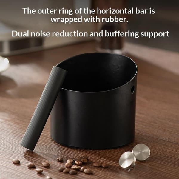 Kaffebankeboks Espresso-grumsbeholder Anti-slip Espresso Silver