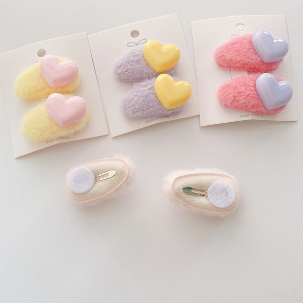 Pehmo Heart Hiusklipsit Candy Color Lasten Mini Hiusklipsit Hea A7