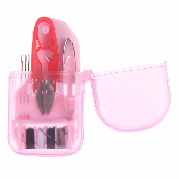 Hem Resor Bärbar Mini Bärbar sömnadssats Syboxsömnad Pink