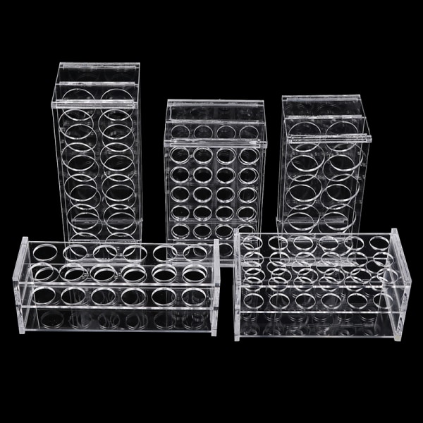 Plastic Clear Centrifugal Test Tubing Rack Holder Skoleforsyning 50ml 10hole