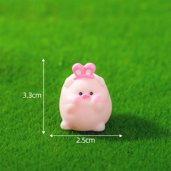 Mini e Funny Pig Figure Car Dashboard Ornament Desktop Resin Cr 1