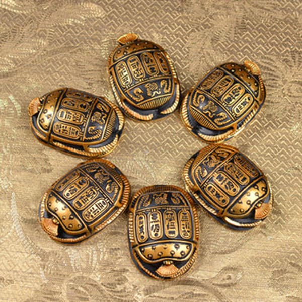 Forntida egyptisk amulett Scarab Figurine Unik dekorativ Mini