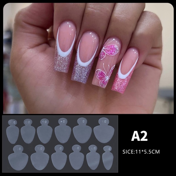 Dual Nail Forms False Tips For Gel Extension Quick Building Fre A2