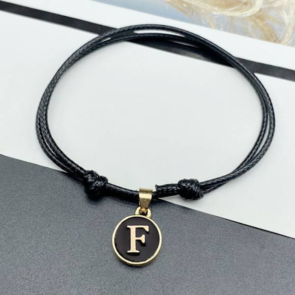 Fashion Simple 26 Englanti Letter Rannekoru Käsintehty säädettävä W A6