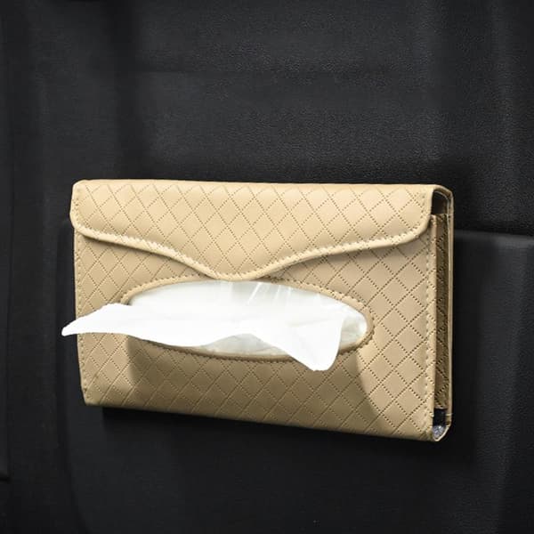 Auton aurinkosuojan nenäliinateline Beige
