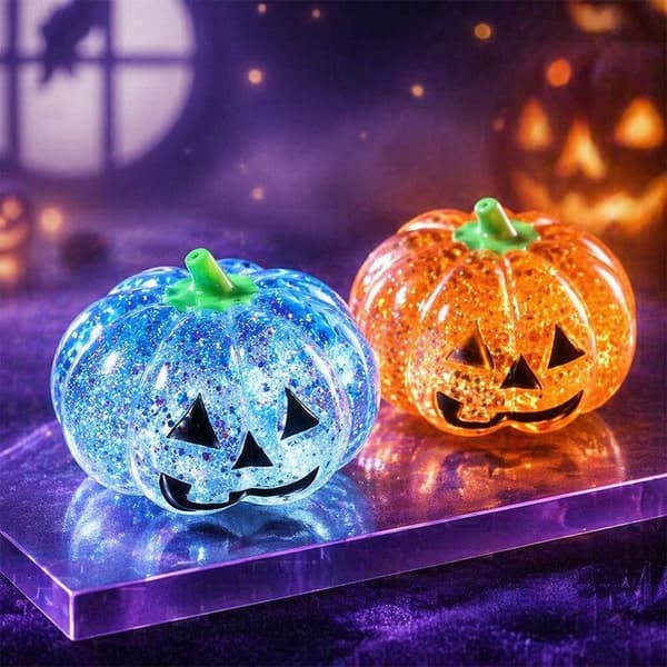 Halloween Glitter Græskar Klemmelegetøj Elastisk Til Halloween A7