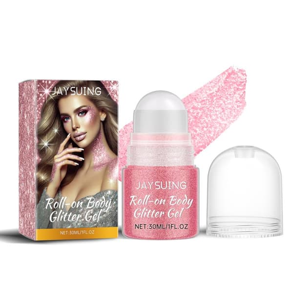 Jaysuing Glitter Roller Stick Series Långvarig Glänsande Naturlig Silver gray