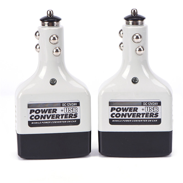 Autoladeradapter DC 12V til AC-omformer 220V mobillader