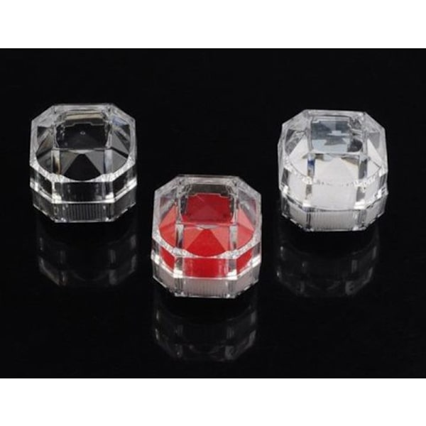 1 stk gennemsigtig Akryl Opbevaringsboks Gave Pakcage Display Case black