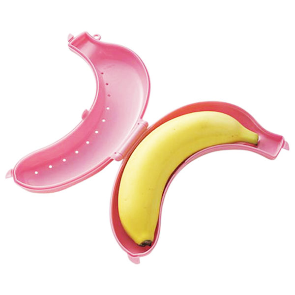 e Banana Case Protector Box Container Trip Outdoor Lunch Fruit Yellow