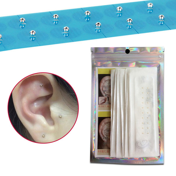 Akupunktur Magnetic Beads Auricular Ear Stickers Silver 200PCS