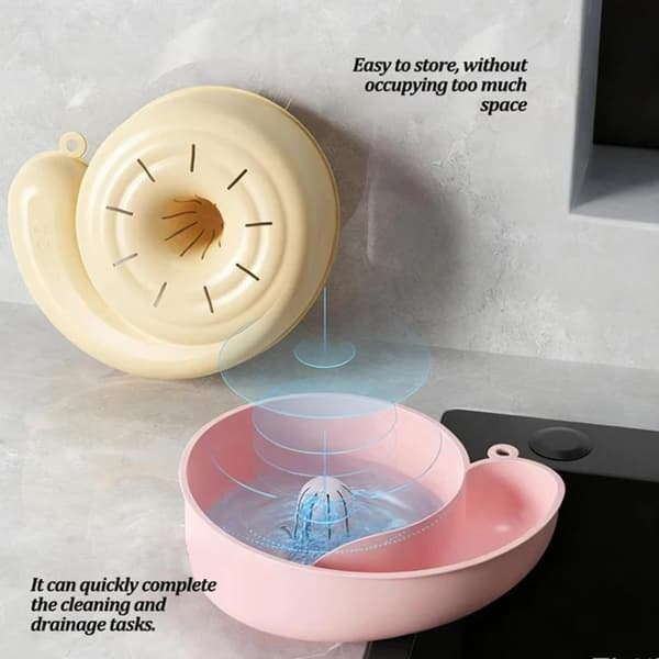Spin Shape Automatisk Grøntsagsvask Husholdningsfrugt Afløbskurv 2Pcs