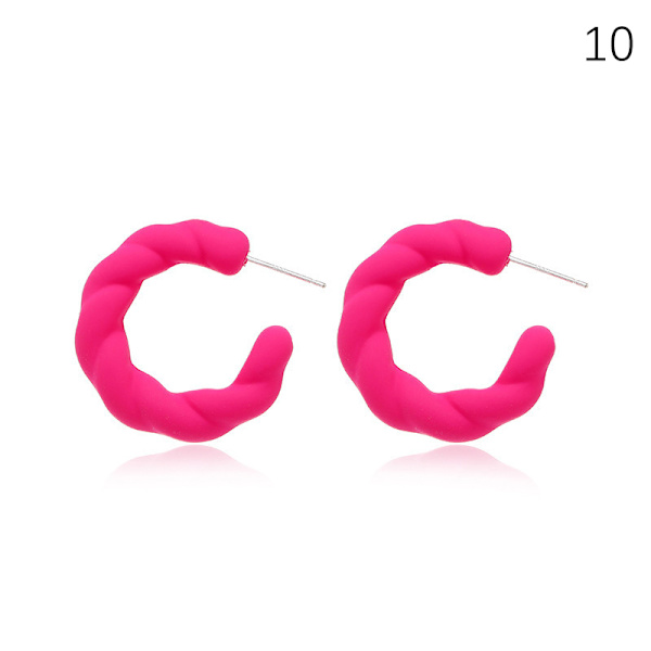 Barbie Pink Øreringe Rose Rød Geometriske Alsidige Øreringe Holi 10