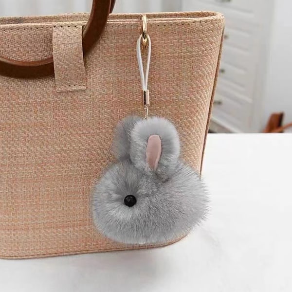 Imiter Bunny Fur Hairball Mini Bags Henging Pendant Keychain A2