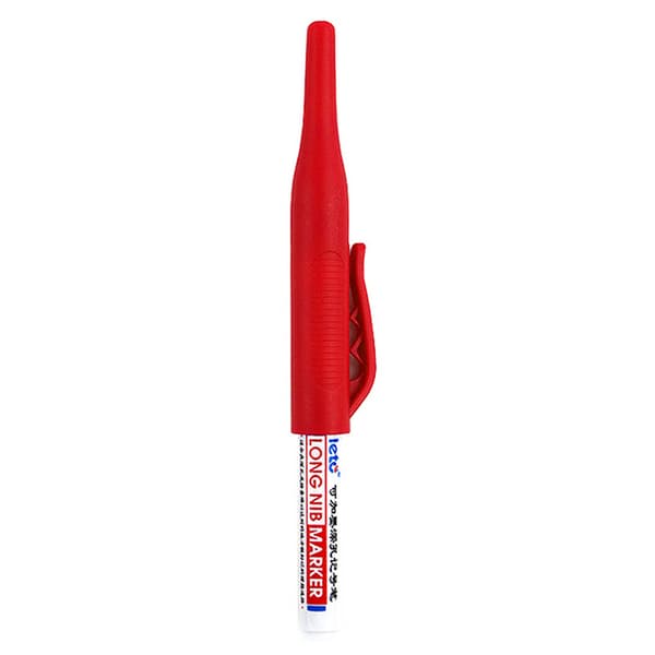 Stor Kapacitet Langt Hoved Markers Pen Badeværelse Træbearbejdning Decor Red